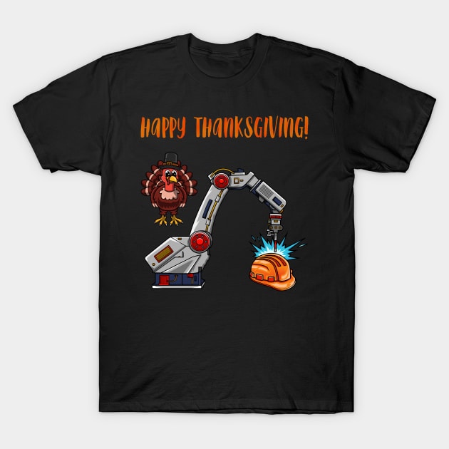 Robot Arm #2 Thanksgiving Edition T-Shirt by Merch By Engineer